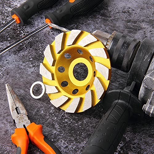Concrete Turbo Diamond Grinding Cup Wheel 12 Segs Heavy Duty Angle 4 Inch