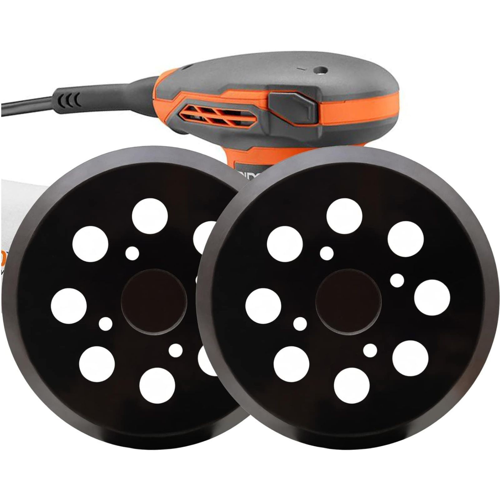 2 Pack 5 Inch 8 Hole Hook and Loop Sander Pad for Ridgid R2600, R2601 5″