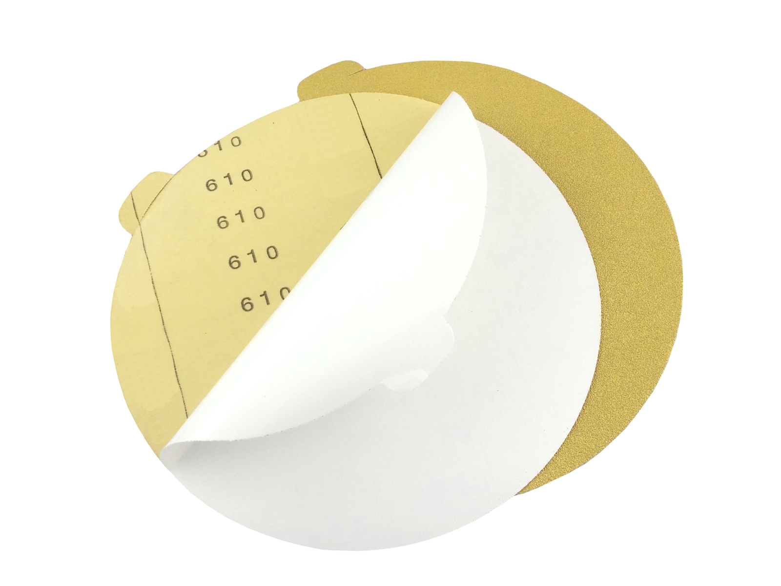 8 Inch Gold Adhesive PSA Paper Tab Sanding Discs (25 Pack, 40 Grit)