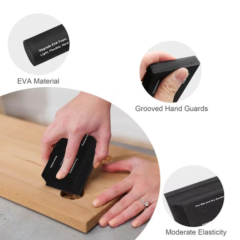 12x Sanding Block Kit Flexible EVA Wet Dry Sanding Blocks for Auto Body Woodwork