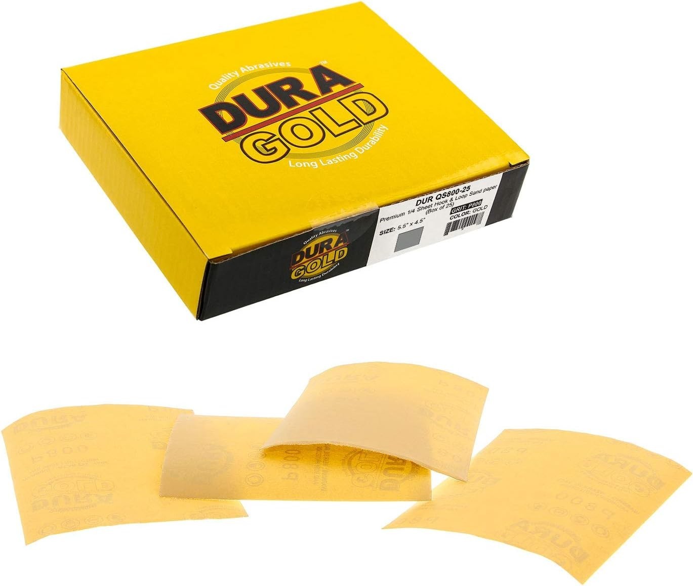 High-Performance 800 Grit Sandpaper Sheets – Box of 25 for Wood & Auto Finishing