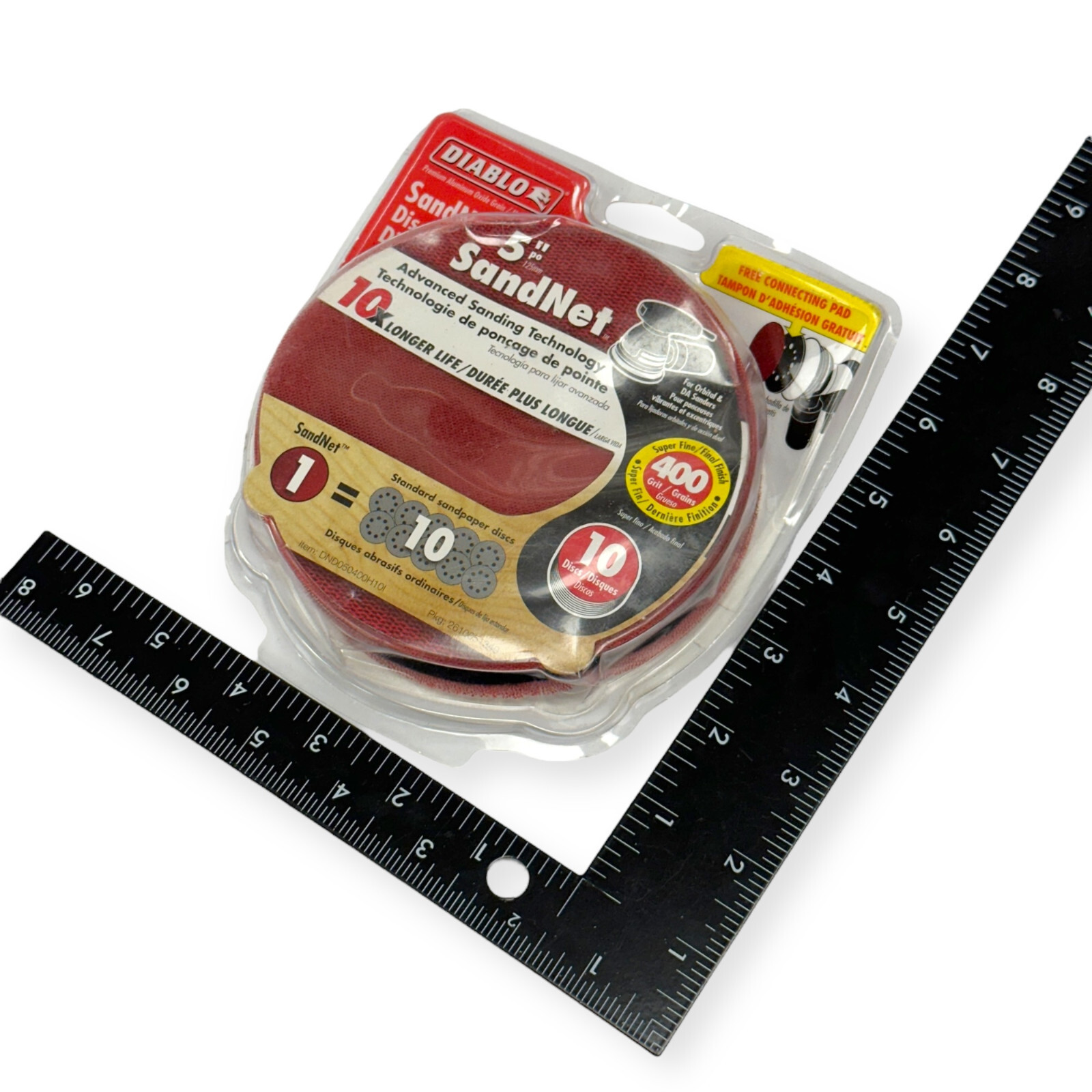 Diablo DND050400H10I, 5 in 400-Grit Micro Fine SandNet Discs with Connection Pad
