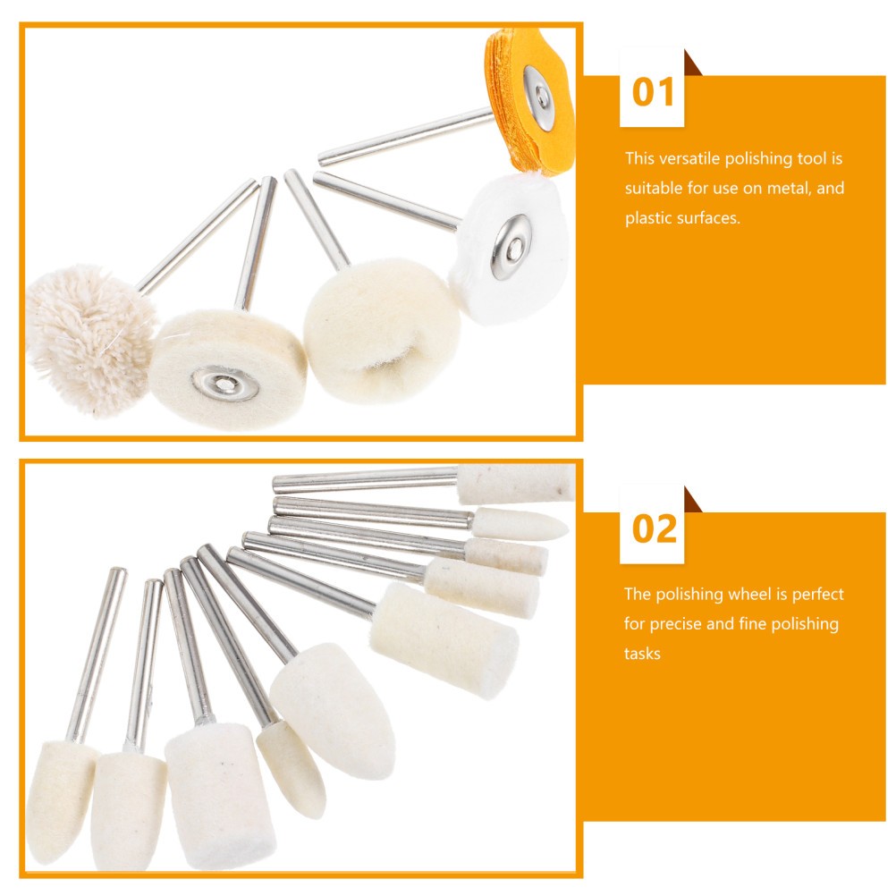 50 Pcs Polishing Buffing Wheel Brush Mini Kit for Jewelry Watch Repair