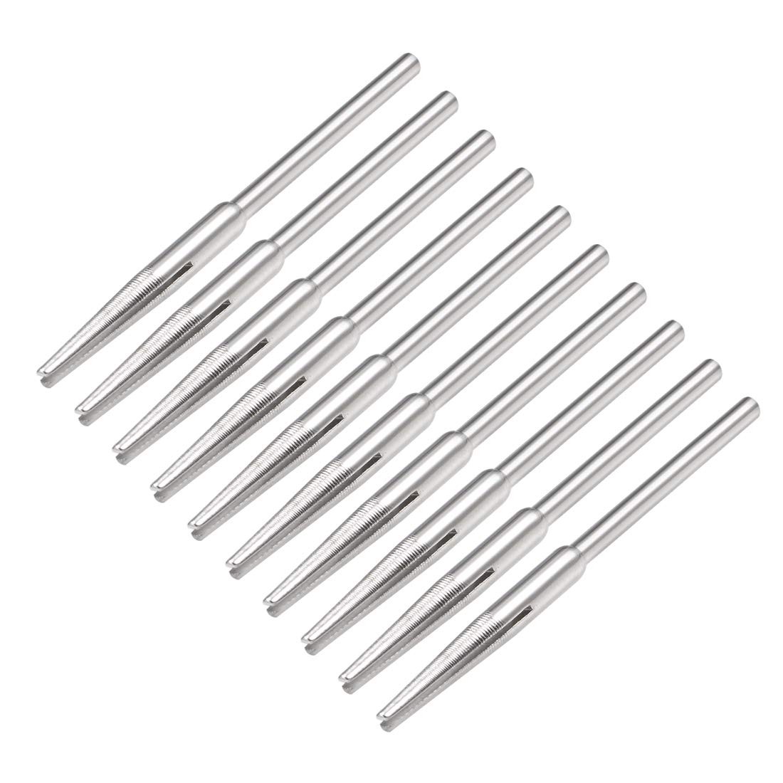 uxcell 2.35mm Shank Split Mandrel Tapered Sandpaper 0.6mm diameter,16mm long