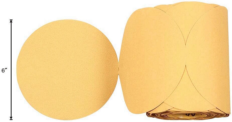 6 in PSA Sanding Disc Sandpaper 100 Roll 120 Grit Sticky Back Adhesive DA Sander