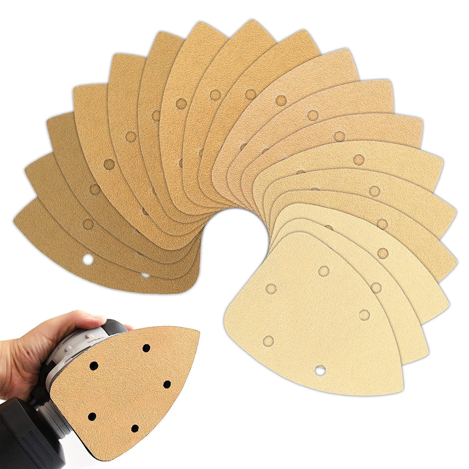 48x Mouse Detail Sander Sanding Paper Pads 60 80 120 220 320 400 Grit Sandpaper