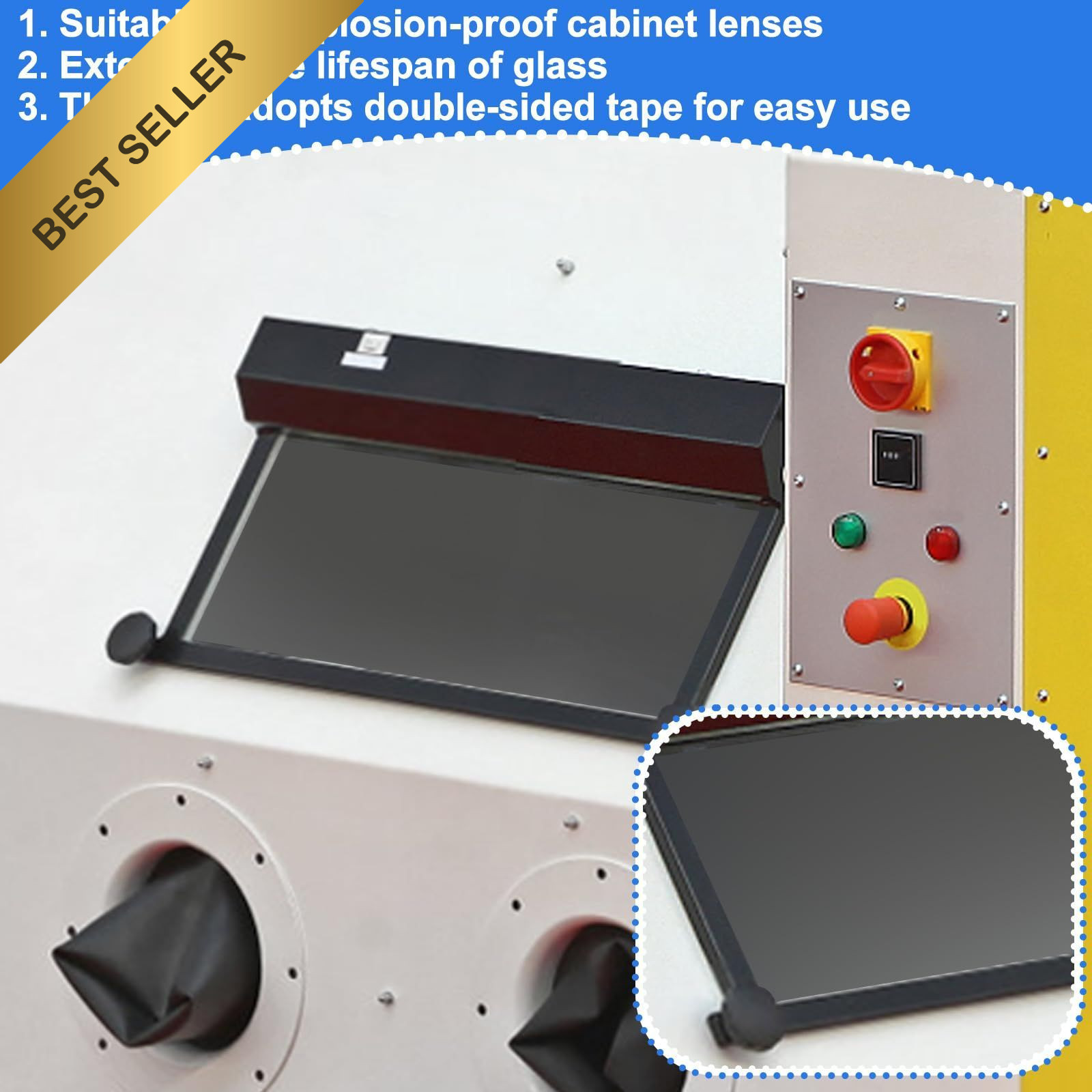 6PCS Abrasive Blasting Cabinet Lens Covers 23×11 Clear Film FROM USA