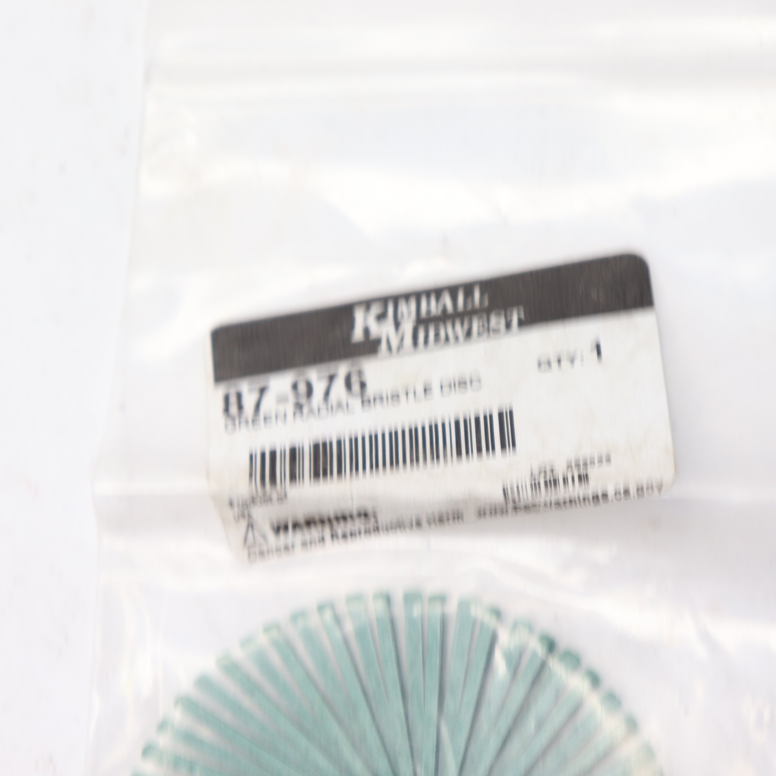 Kimball Midwest Coarse Radial Abrasive Bristle Disc Green 3″ x 1/8″ 87-976