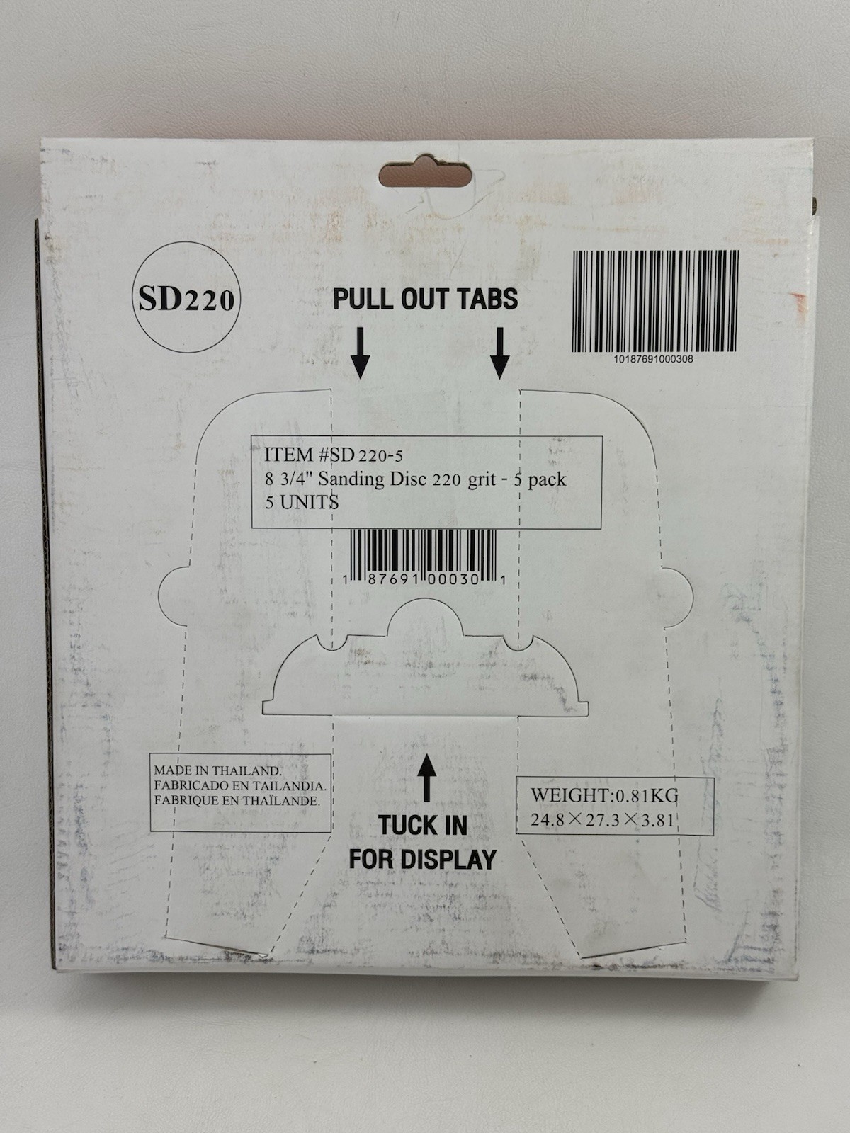 LEVEL 360 Sanding Disc 220 Grit – Case Of 5 X 5 Packs (25 Discs) – Use W/ PC7800