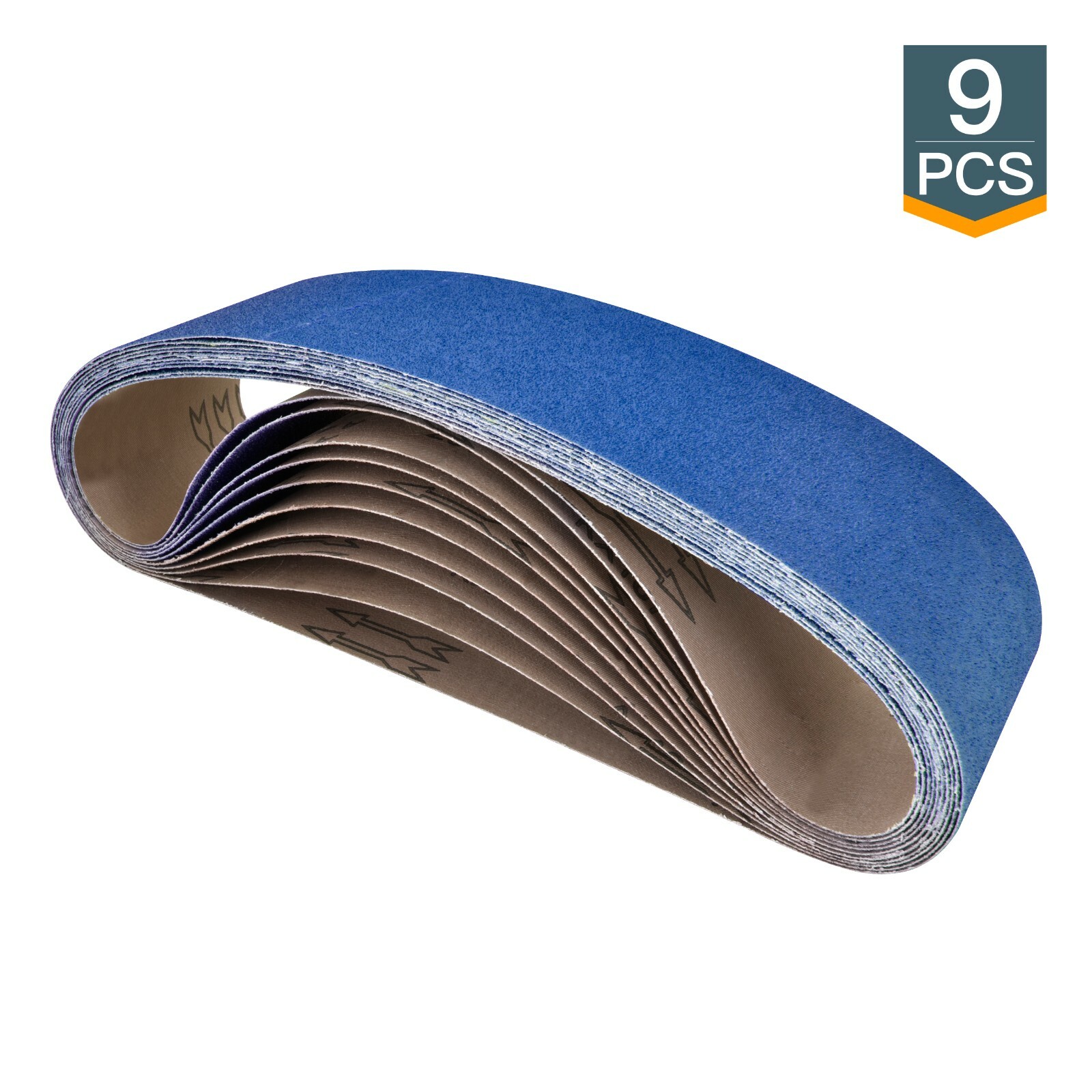 POWETEC 4 x 36″ Zirconia Sanding Belt Assortment 3 each of 24/60/120 Grit – 9PK