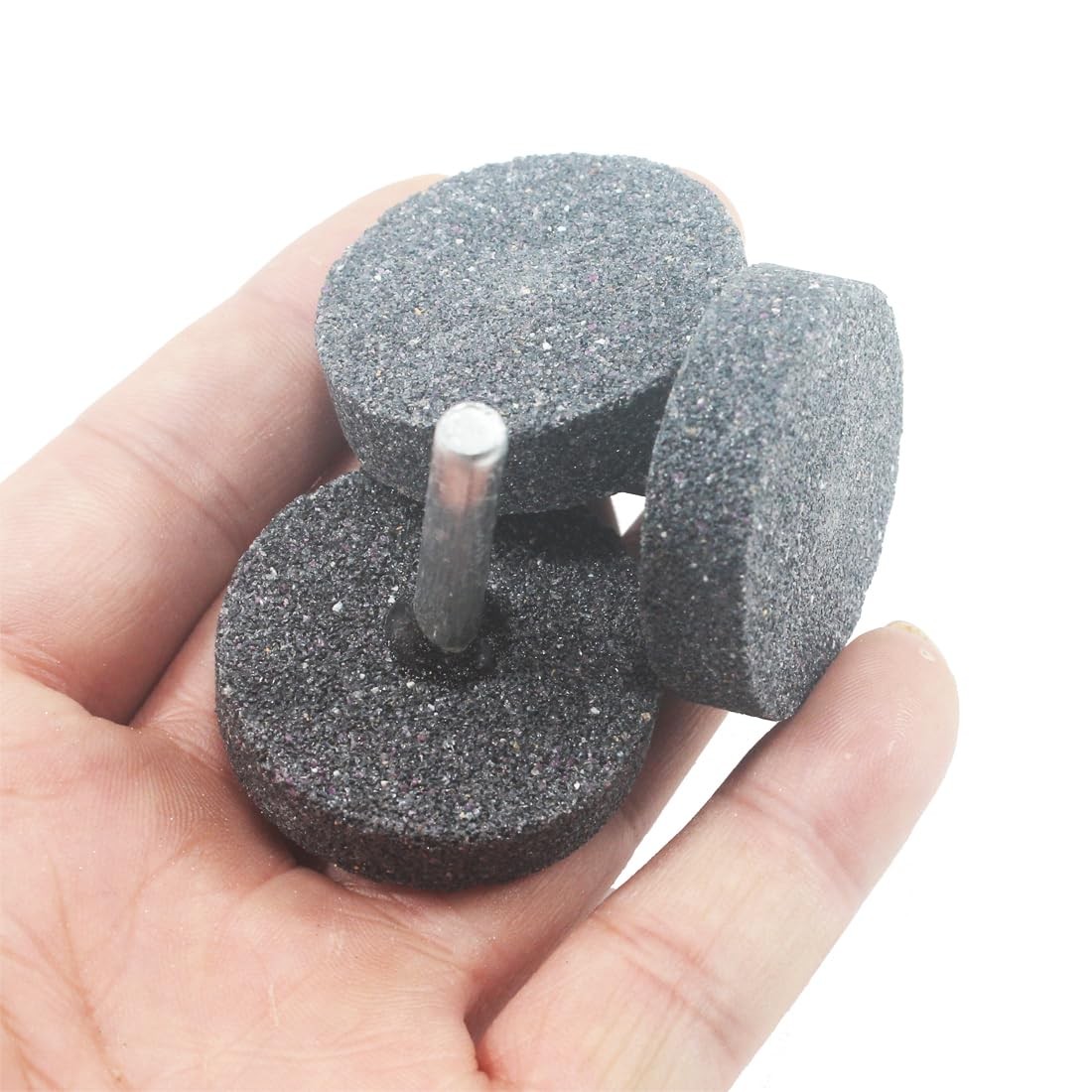 6 Pcs 40 mm T Shape Grinding Stones 1/4 Inch Shank Aluminum Oxide Mounted Gri…