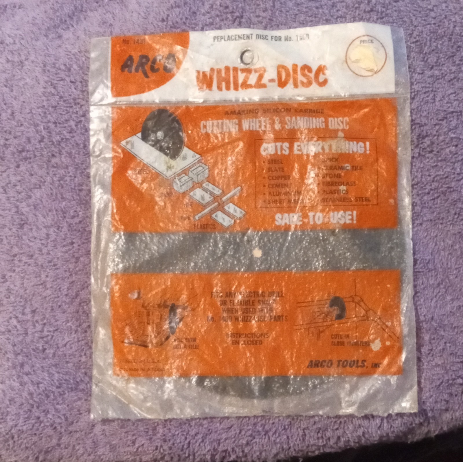 ARCO Whizz-Disc Silicon Carbide Cutting Wheel & Sanding Disc No. 1401