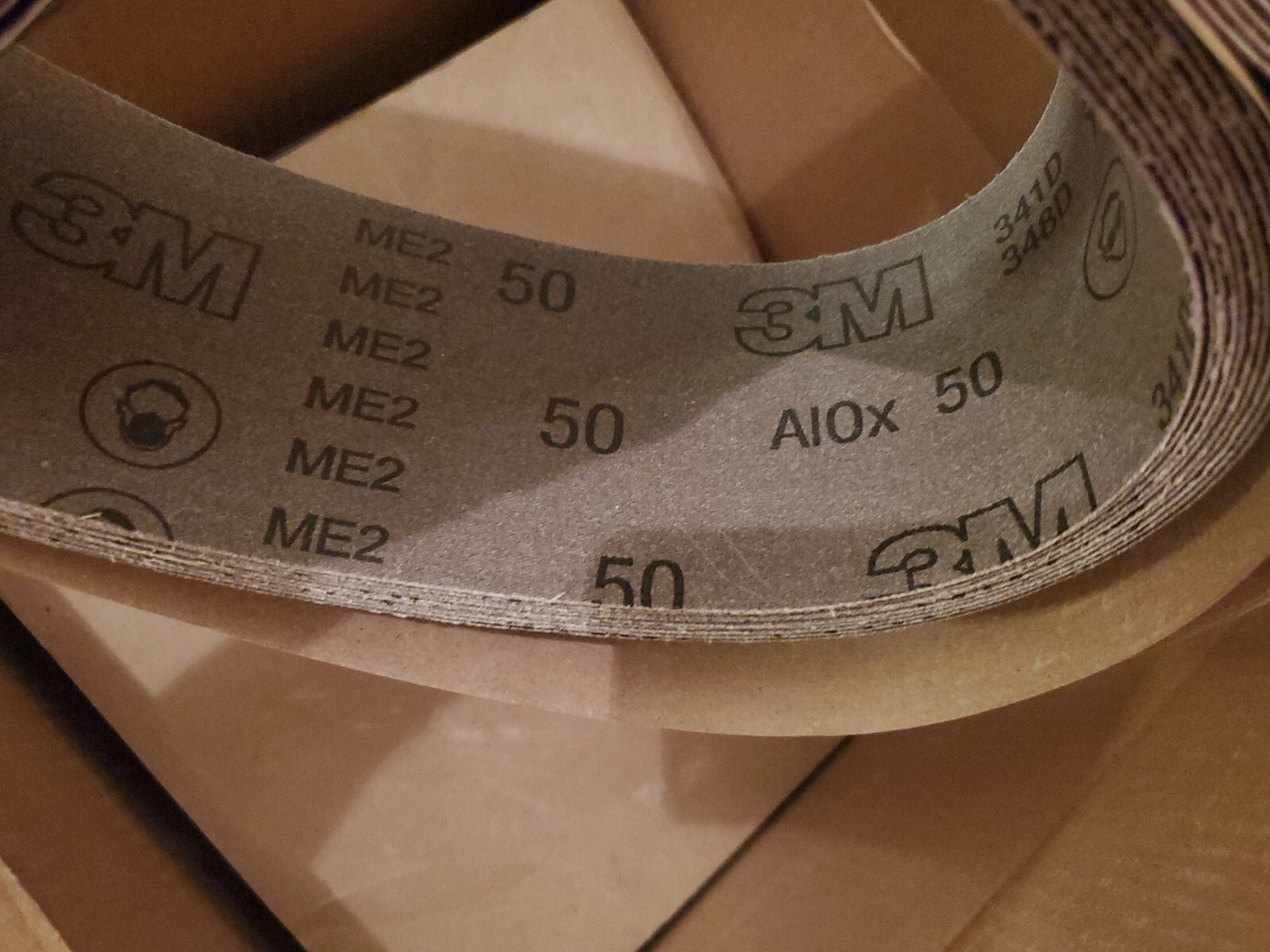 3M™ 341D Cloth Aluminum Oxide 50 Grit Sanding Belt 4″ x 54″ ($5.99 flat ship)