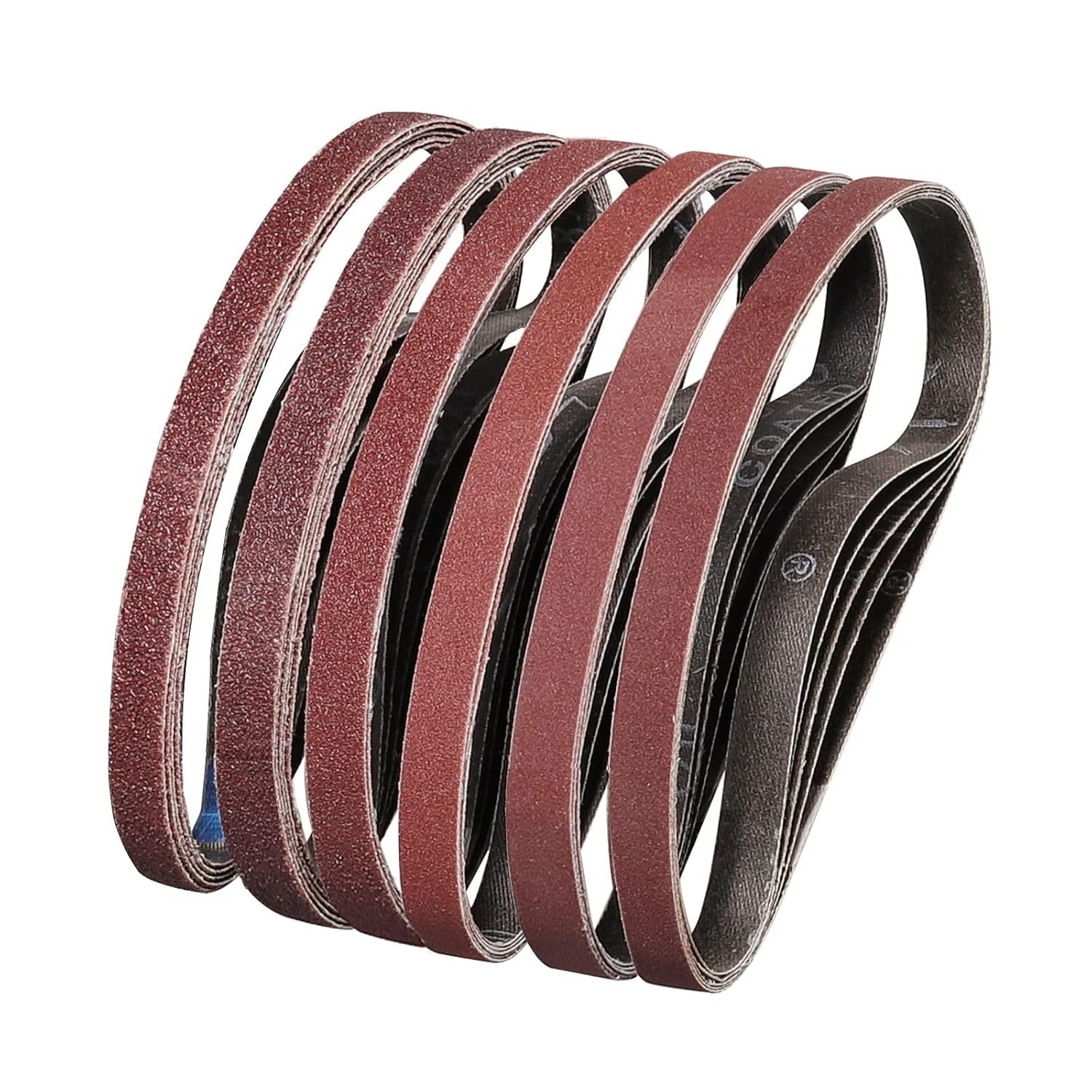 36 Pack Sanding Belts 1/2X18 1/2 X 18(40 60 80 120 180 240 Grit), red