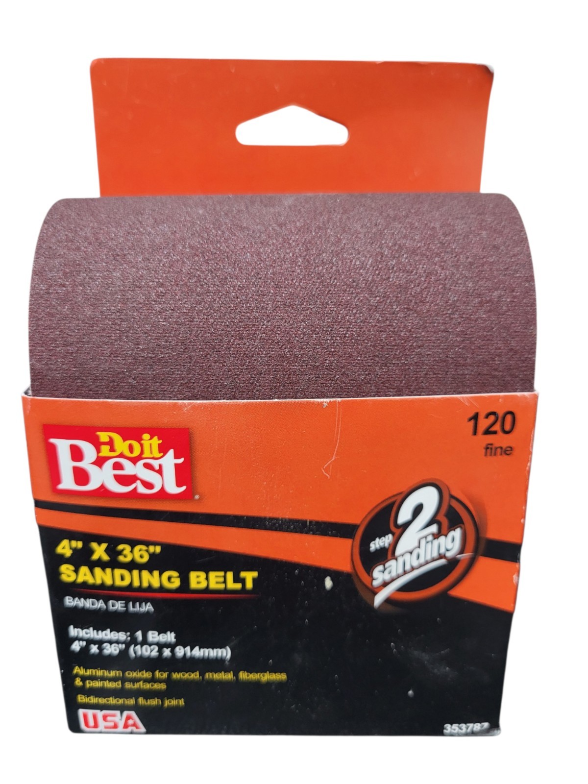 Do it Best 4 In. x 36 In. 120 Grit Heavy-Duty Sanding Belt New free ship