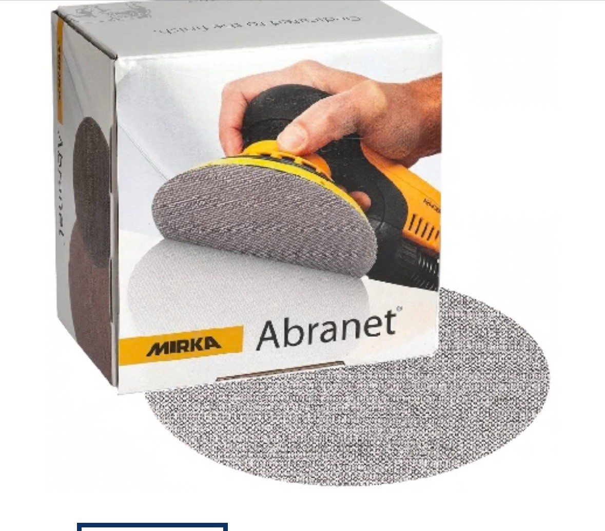 Mirka Abranet 6 Inch P800 Dust Free Sanding Discs 50 Pack For Orbital Sanders