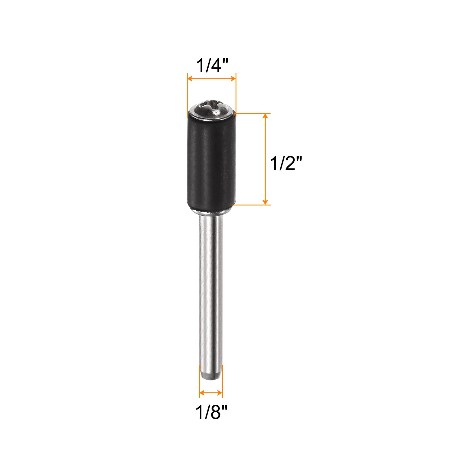 12pcs 1/4 Inch Sanding Drum Rubber Mandrels 1/8 inch Shank Sanding Sleeve Holder