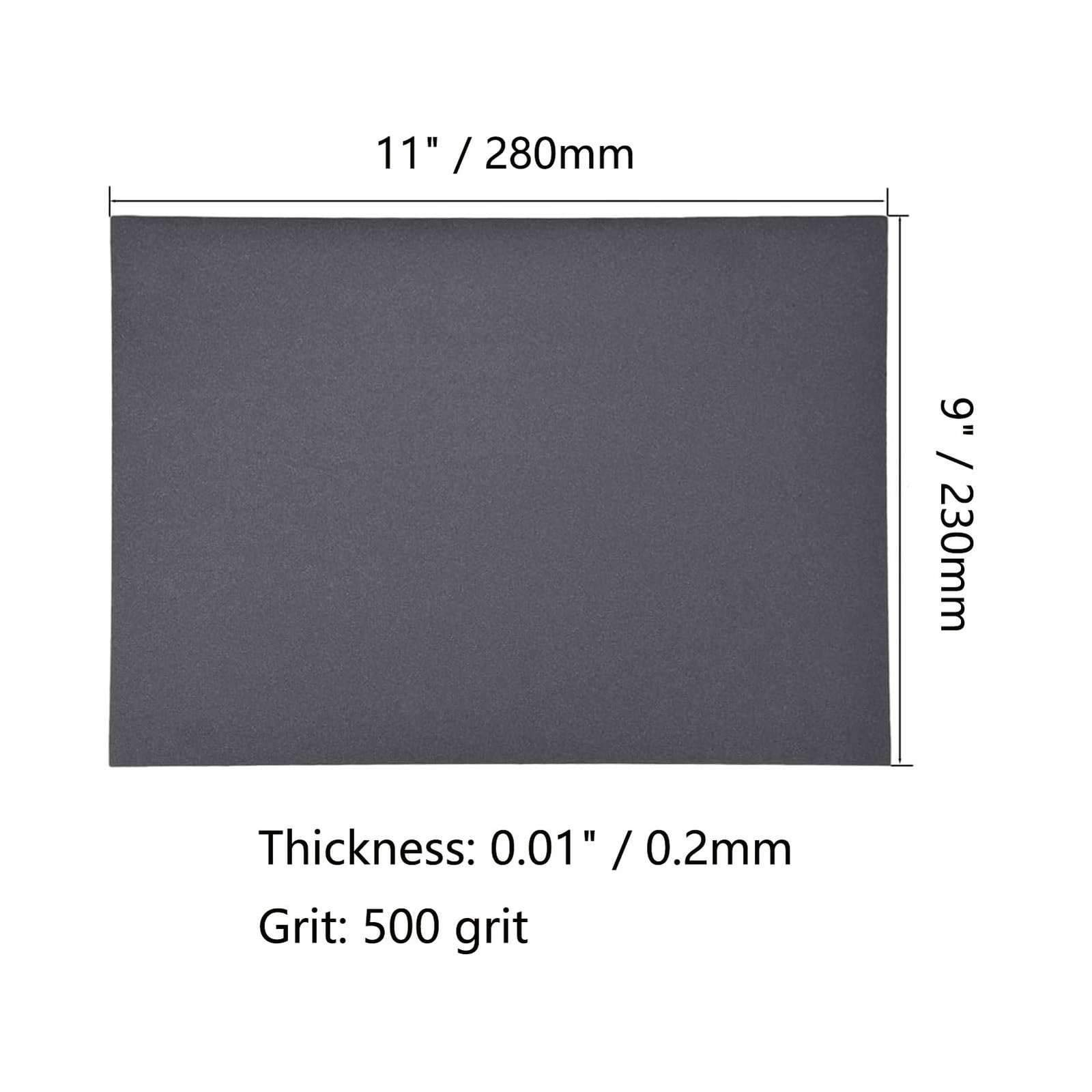 10 PCS 500 Grit Sandpaper Sheet 9×11 Inch Resin Bonded Wet Dry Silicone