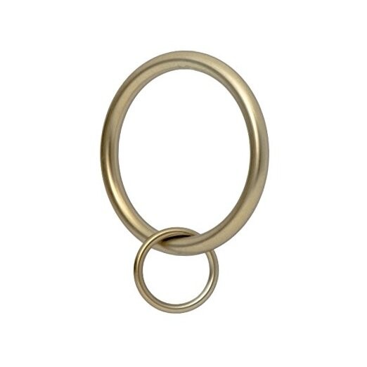 Drapery Eyelet Curtain Rings – 1.7″ Ring Loop for Set of 14 (1.7″) Warm Gold