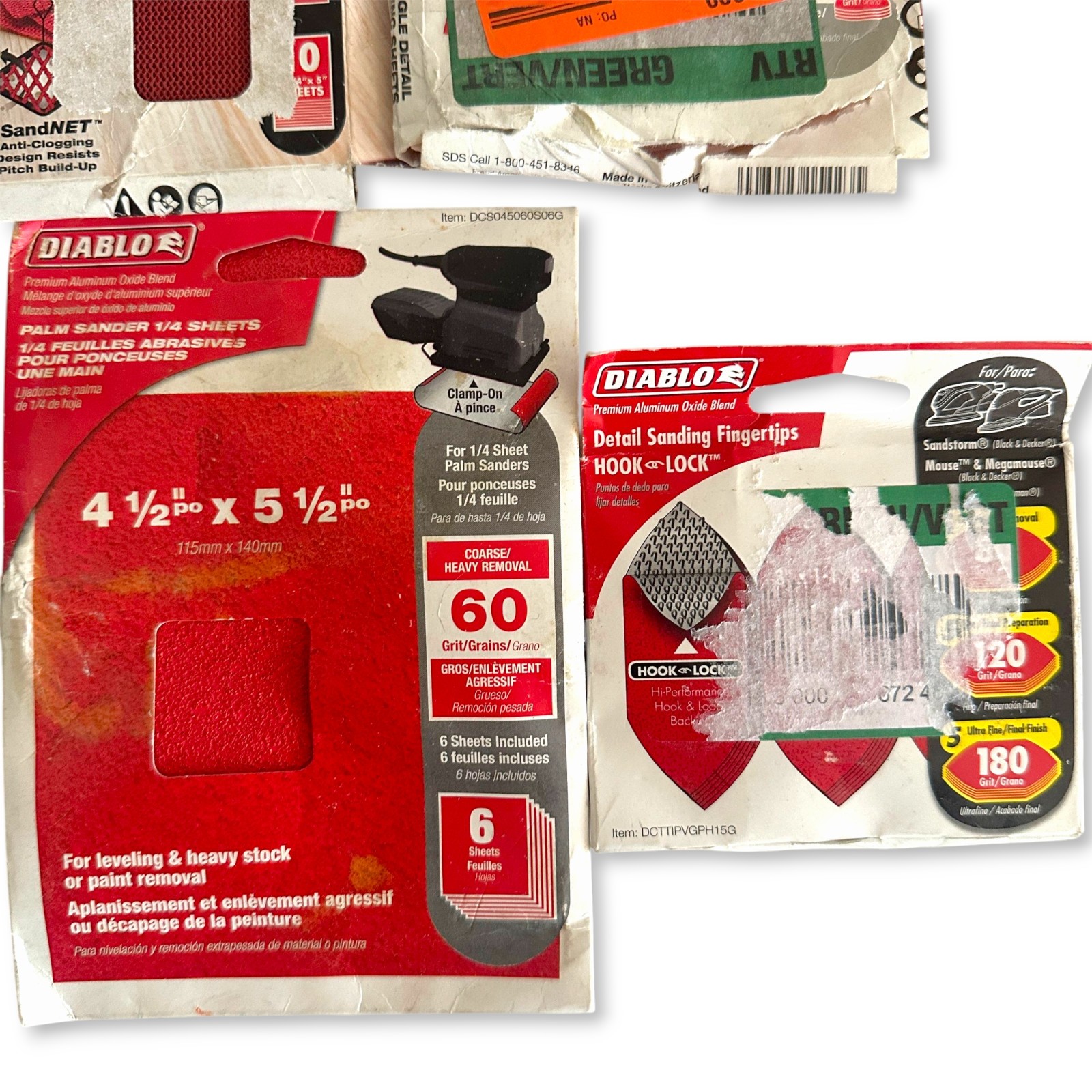 Diablo DCT334ASTH12G Lots of Mixed Sanding Sheet 3 1/2 in, 4 1/2 in x 5 1/2 in