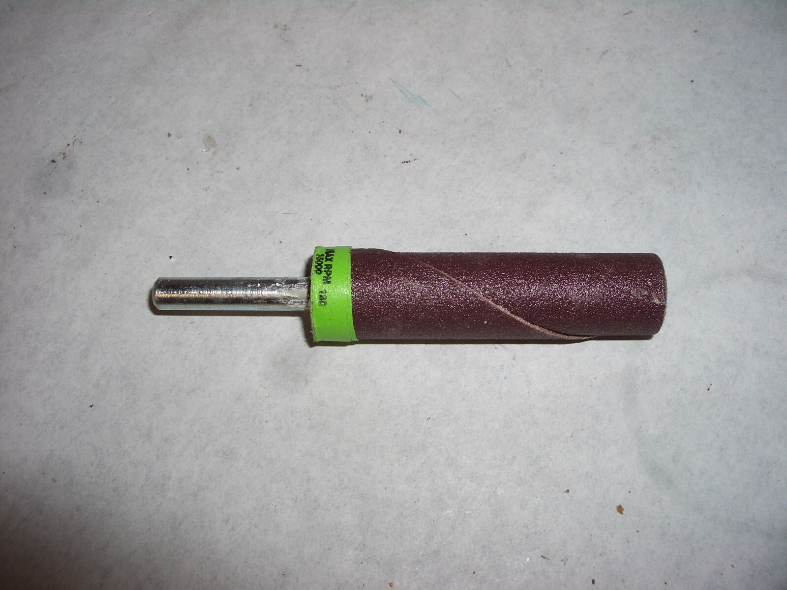 lot of 5 each 1/4″ shank 180 grit sanding/deburring/grinding roll 5/8″ x 2-1/2″