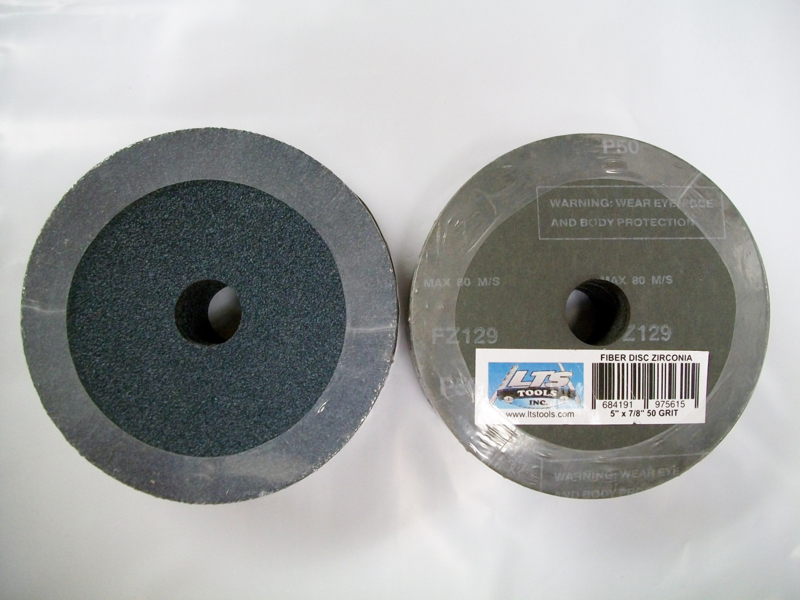 5″ Fiber Resin Sanding Disc 50 Grit, ZIR, Professional Grade, 25pk, Bulk