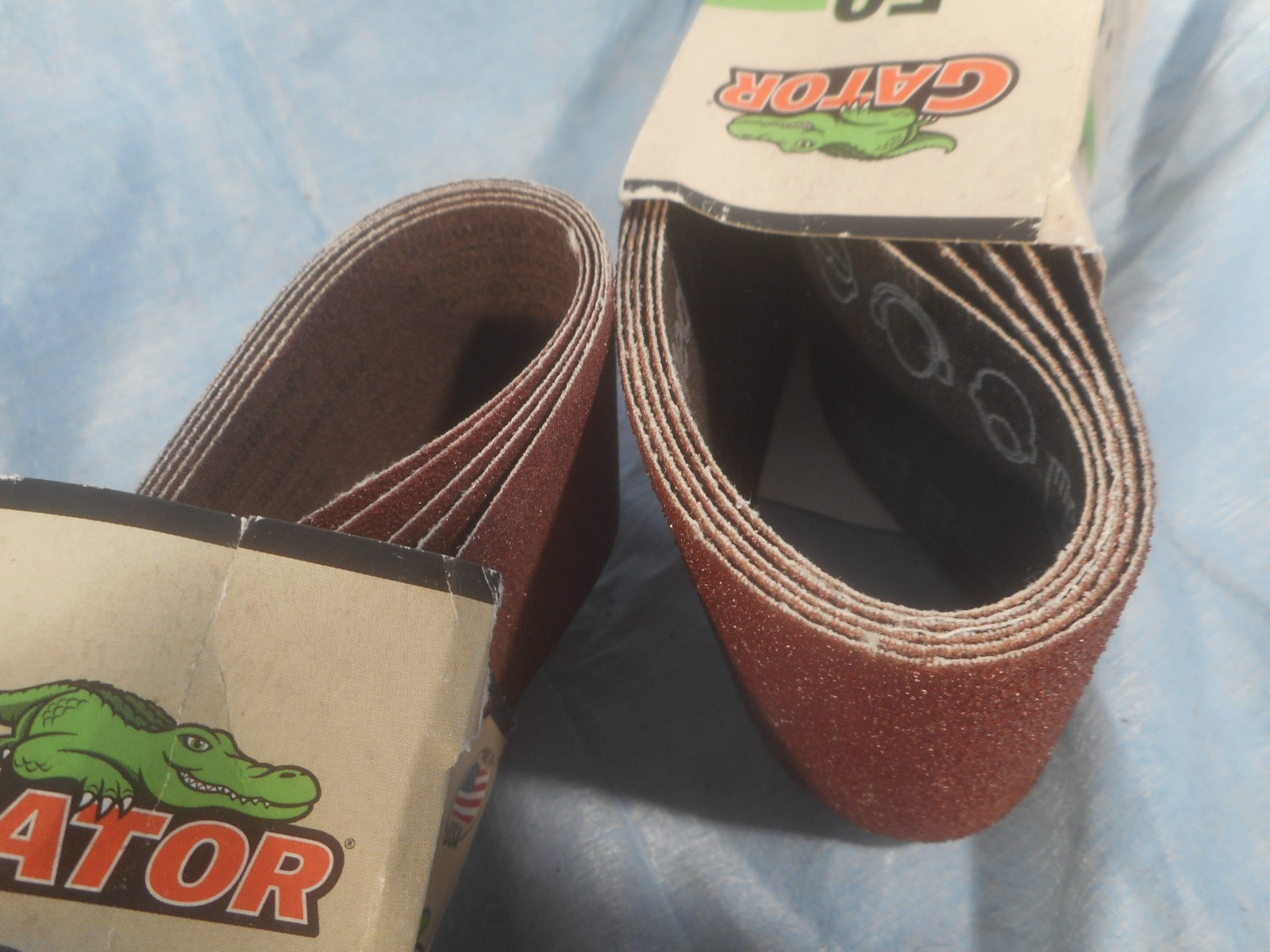 10 Gator 3″ X 21″ Sanding Belts 50 Grit Coarse & 80 Medium sandpaper