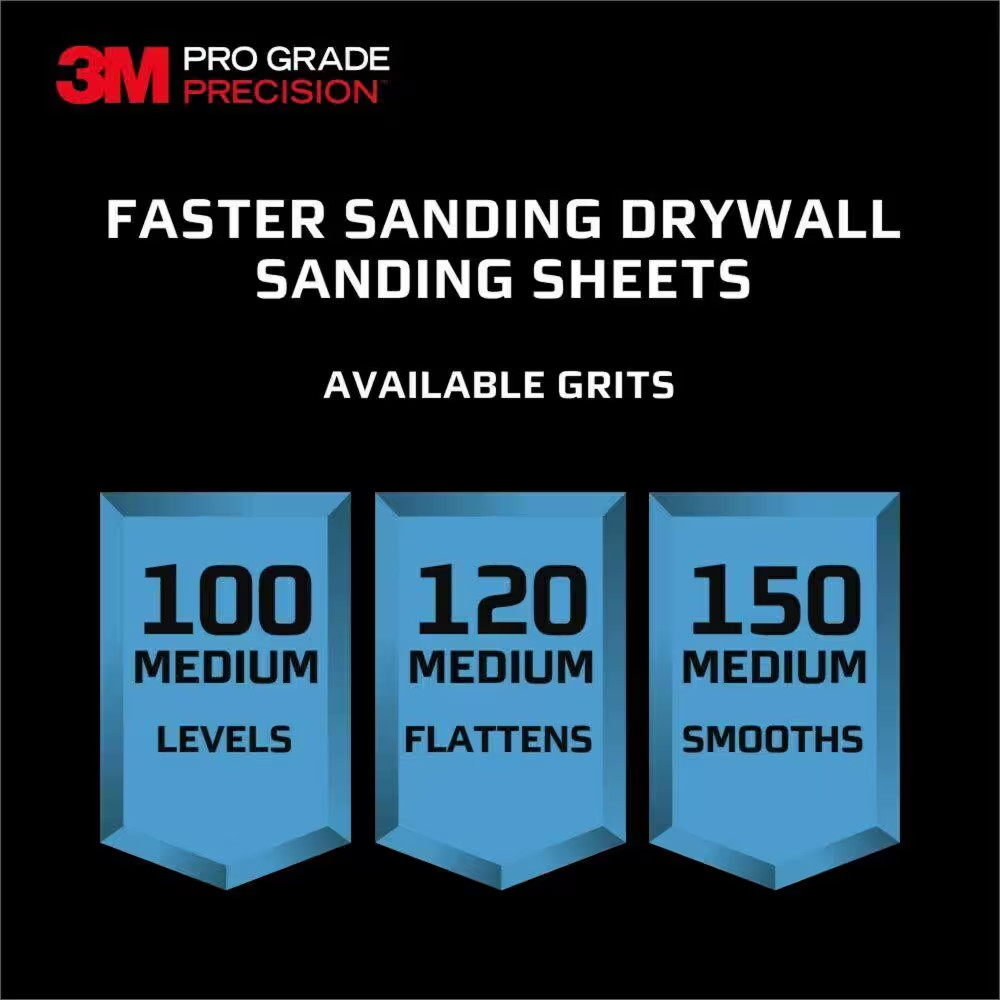 Pro Grade 4-3/16 In. X 11-1/4 In. 120-Grit Drywall Sanding Sheet (5-Pack)