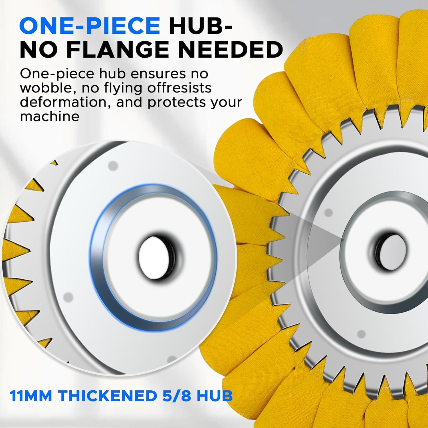 13PCS 8″ S-Shape Airway Buffing Wheel Kit,16-Layer Aluminum Metal Polishing Whee
