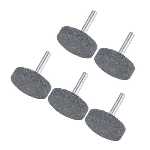 -Pack Abrasive Mounted Stone Grinding Bits, 1/4 in(6mm) Shank Aluminum 40mm 5