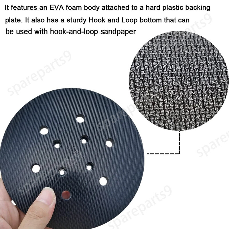 6″ 6 Hole Orbit Sander Backing Pad for Ridgid R2611 Hook and Loop Sanding Pad