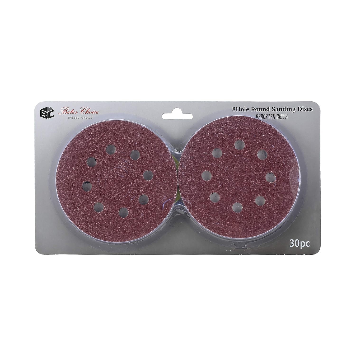 Bates- Sanding Discs 5 Inch 8 Hole, 30 Pack, Assorted Grits 40 80 120 220 320…