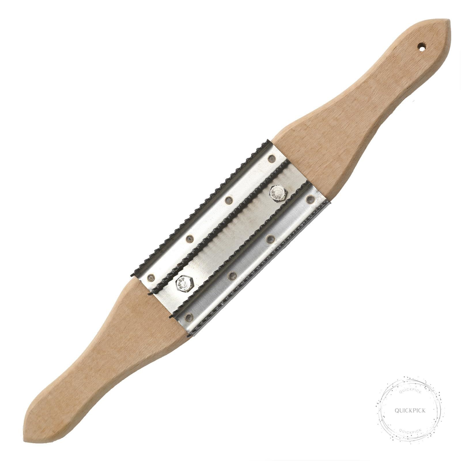 Buffer Wheel Rake Polishing Tool with Stainless Steel Rake Teeth Head and Handle