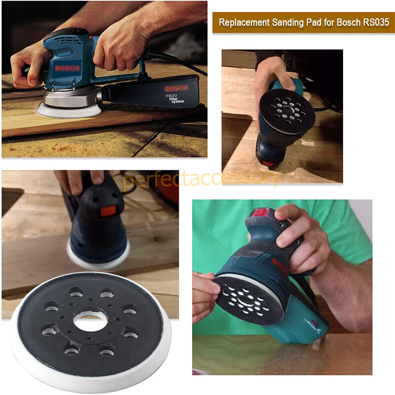 1/2/5Pcs 5″ 8Hole Hook&Loop Sander Pad For Bosch RS035 RS034 ROS10 ROS20 ROS20VS