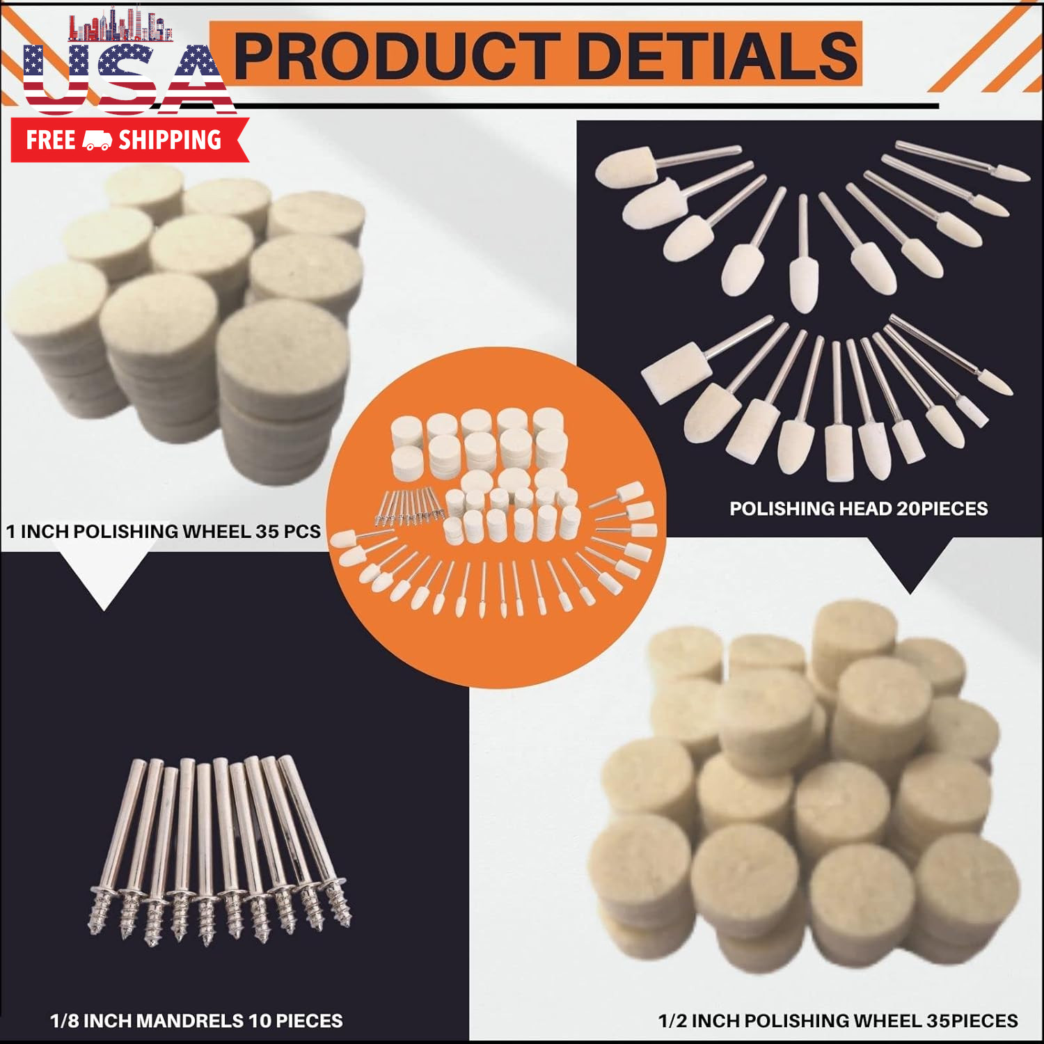 100PCS Polishing Buffing Wheel for Dremel Polishing Kit, Polishing Wheel for Dre