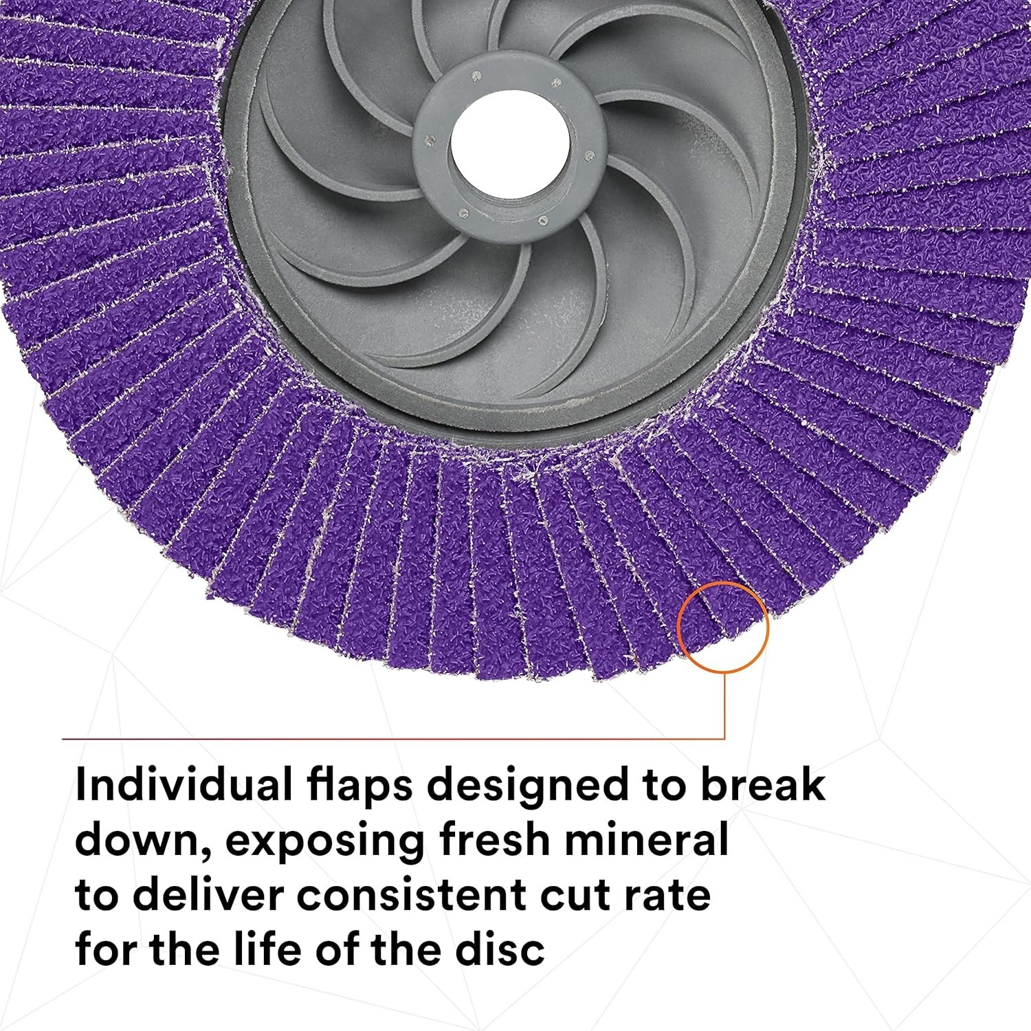 3M 7100243874 Flap Disc 769F 60+ T29 Quick Change 4-1/2″ x 5/8-11 10 Pack