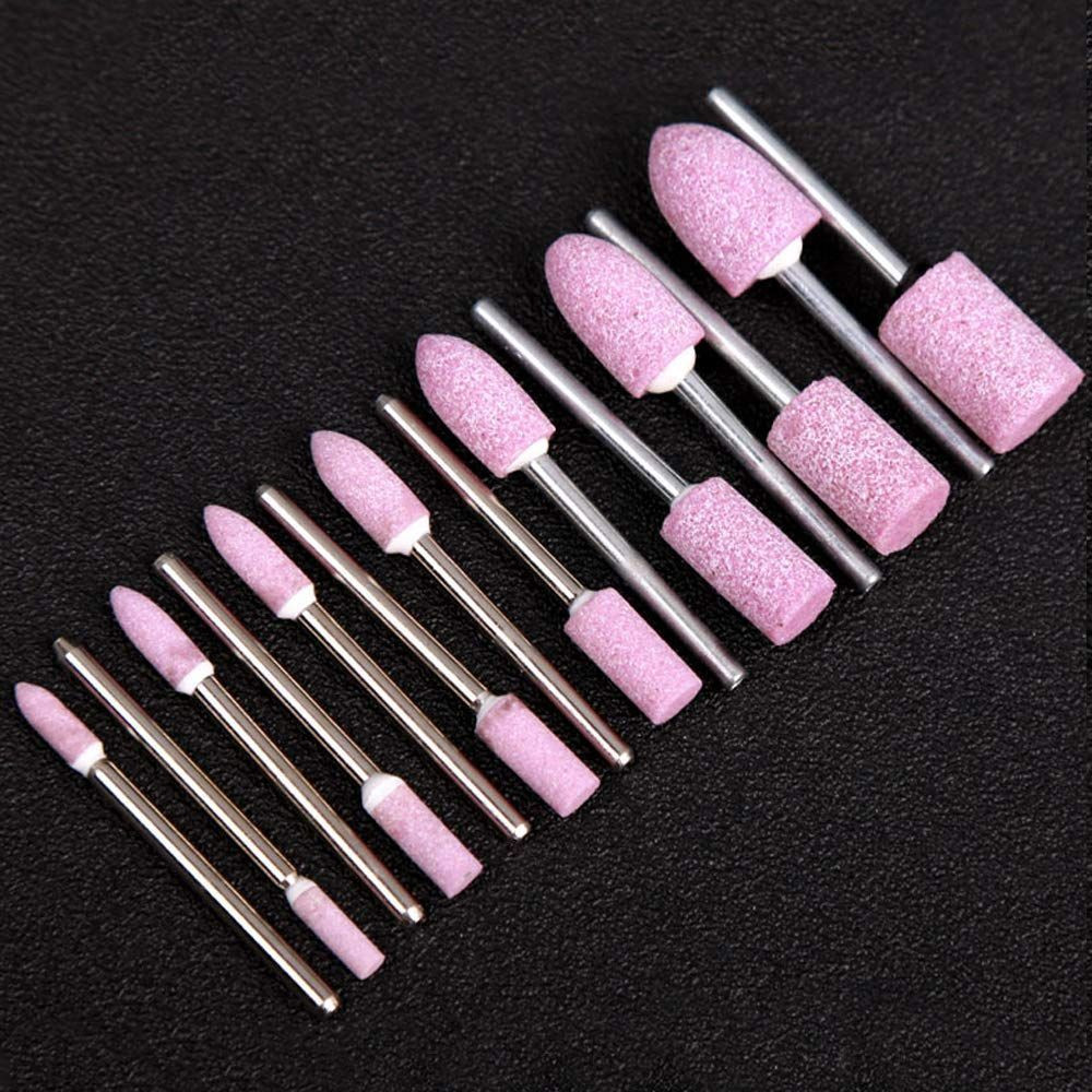 10 Pcs 1/8 Shank Abrasive Mounted Stone Rotary Tool Grinding 10PCS