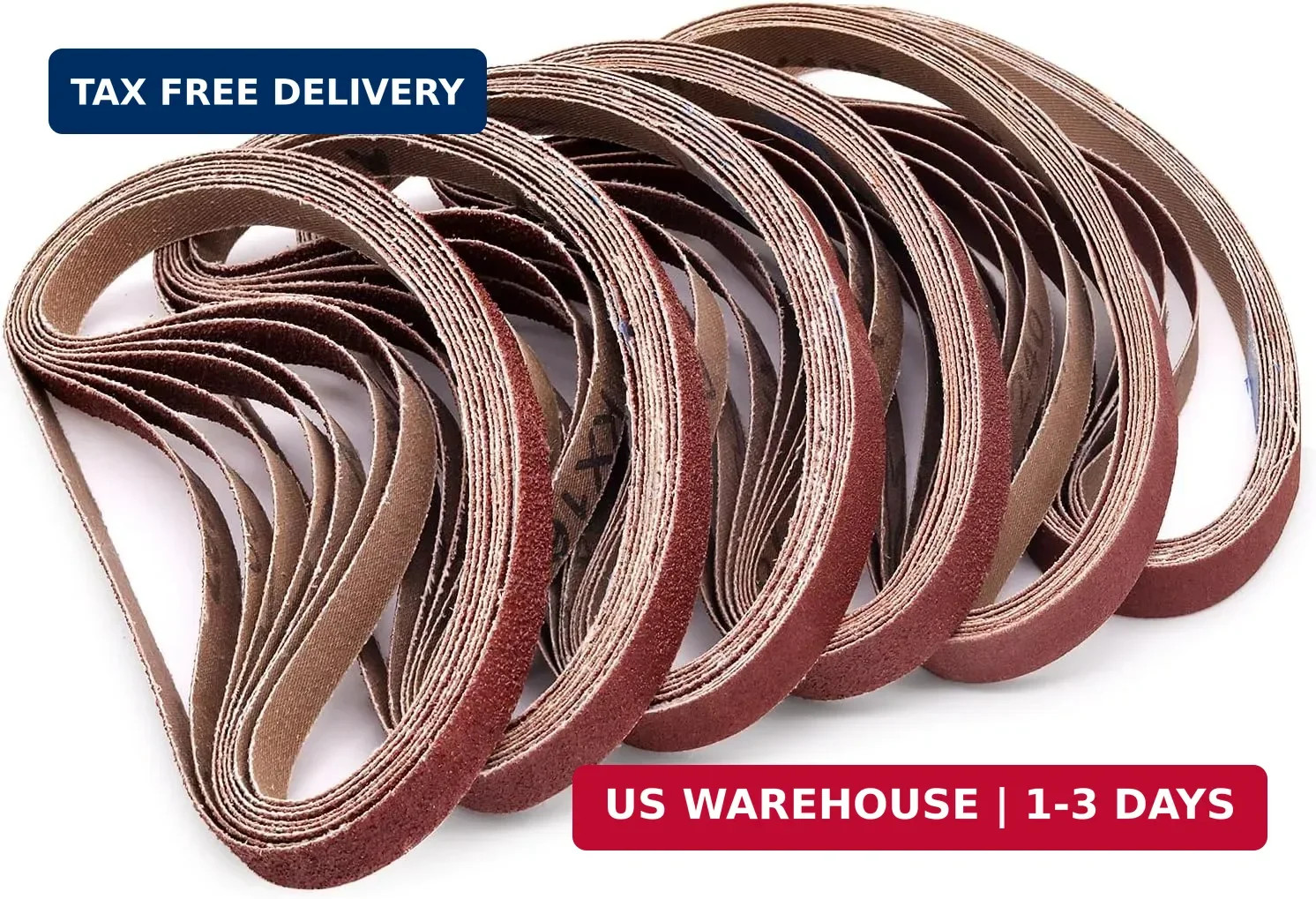 48 PCS 1/2 x 18 Sanding Belts, 1/2×18 Aluminum Oxide Sanding Belts for Mini Air
