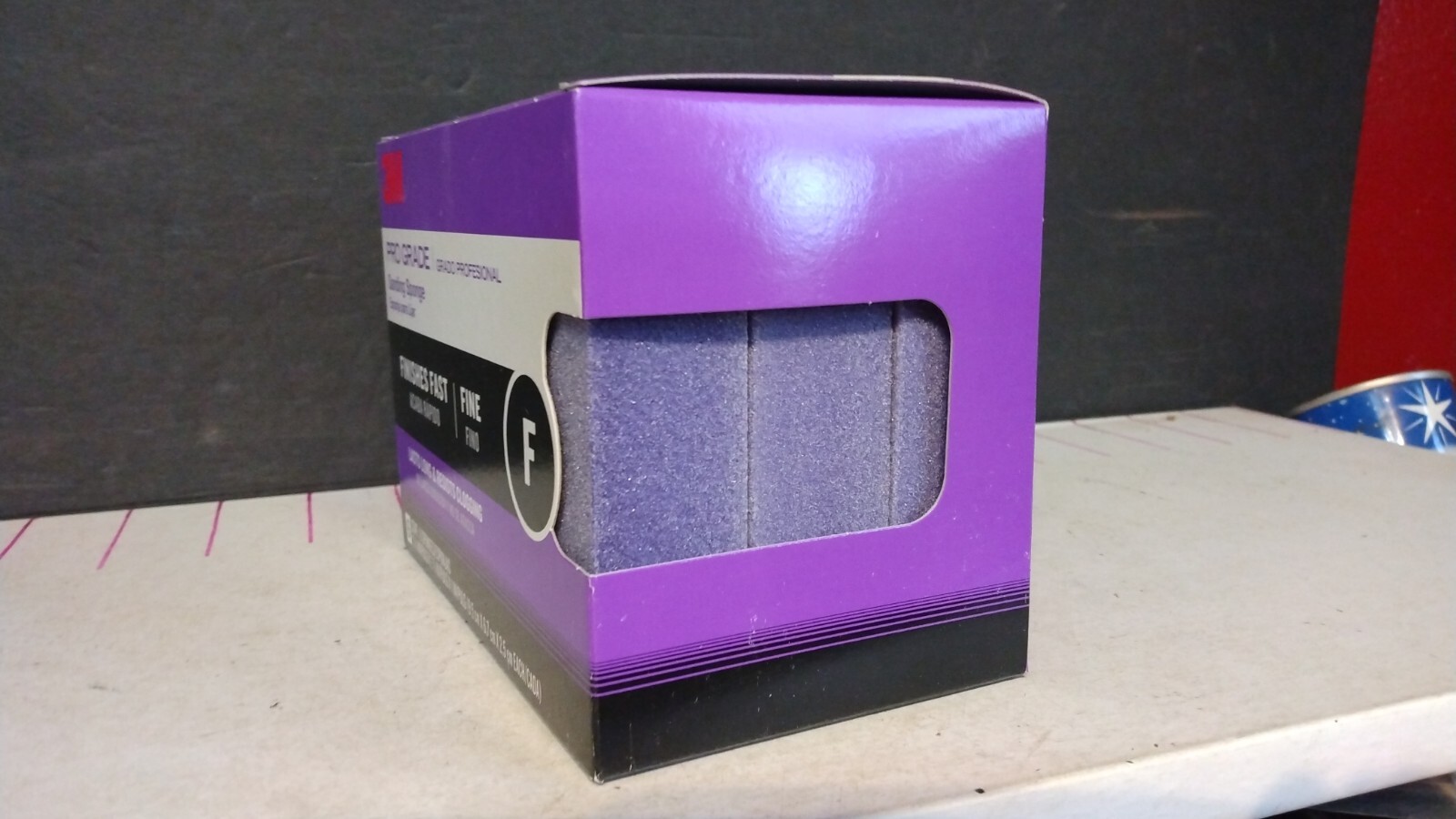 6 PACK NEW 3M Pro Grade Flat Side Sanding Sponge 3 3/4 X 2 5/8 F Fine PN 24101F