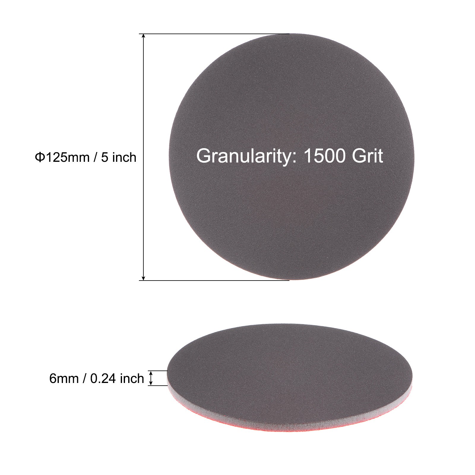 30sets 1500 Grit Sanding Sponge 5 Inch Hook and Loop Sponge Sanding Disc Wet/Dry