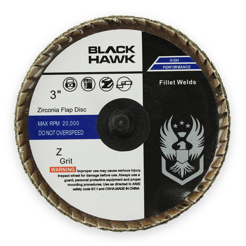 10 Pack – 3″ Quick Change Zirconia Curved Edge Fillet Weld Flap Disc for Corners
