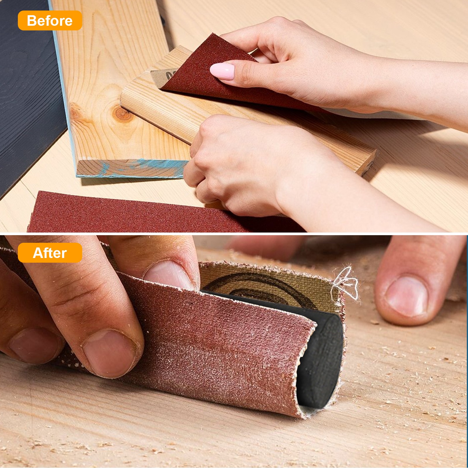 12PCS Wet Dry Flexible EVA Foam Sanding Block Kit for Auto Body Wood Paint Prep