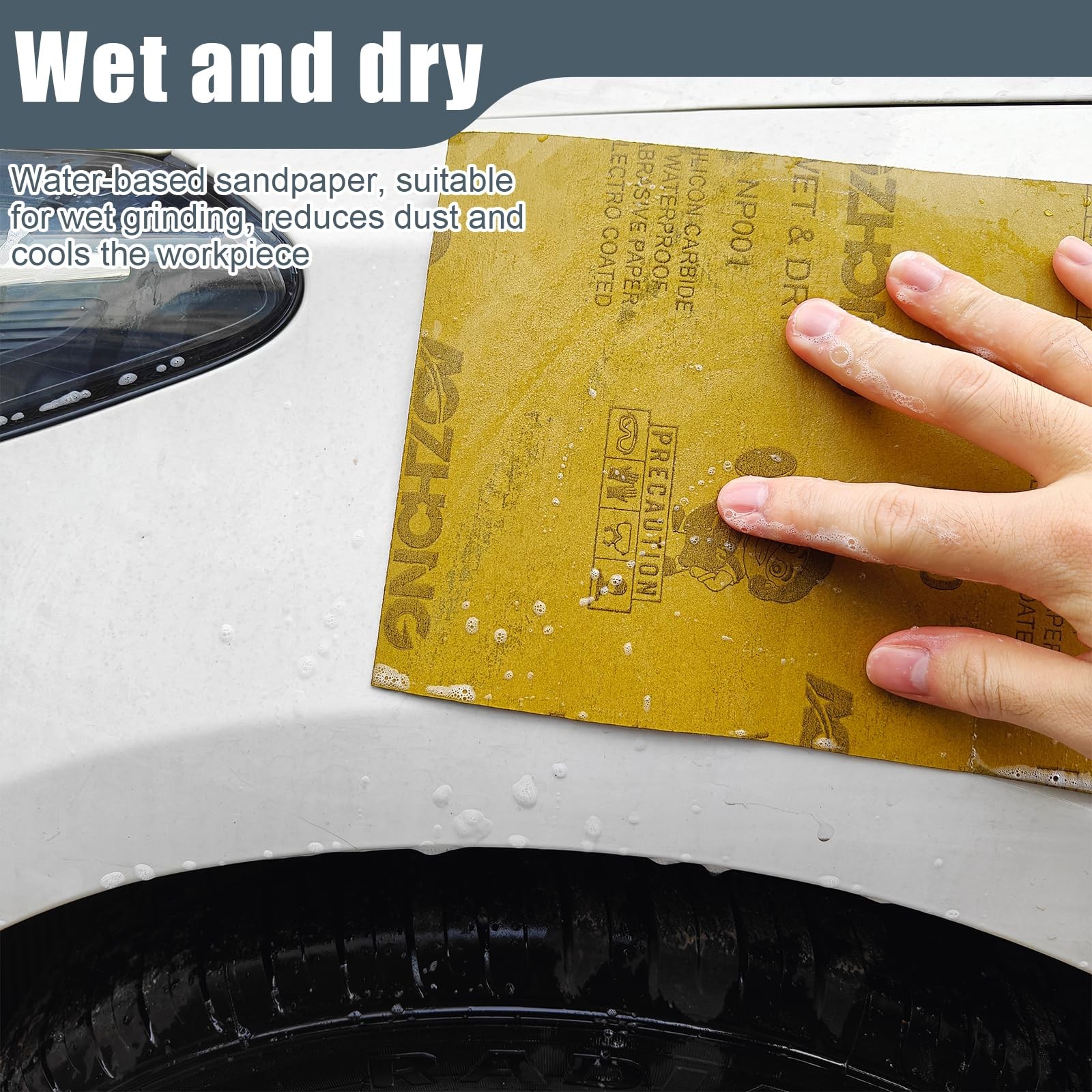 25 Pcs 9×11 Inch Wet Dry Sandpaper for Wood Furniture Polishing Automotive