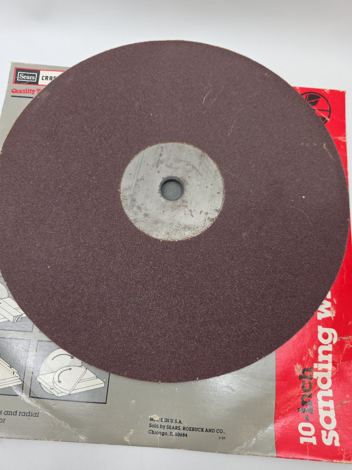 CRAFTSMAN 10″ SANDING WHEEL NO. 922723, 5/8″ ARBOR, FOR TABLE AND RADIAL SAW