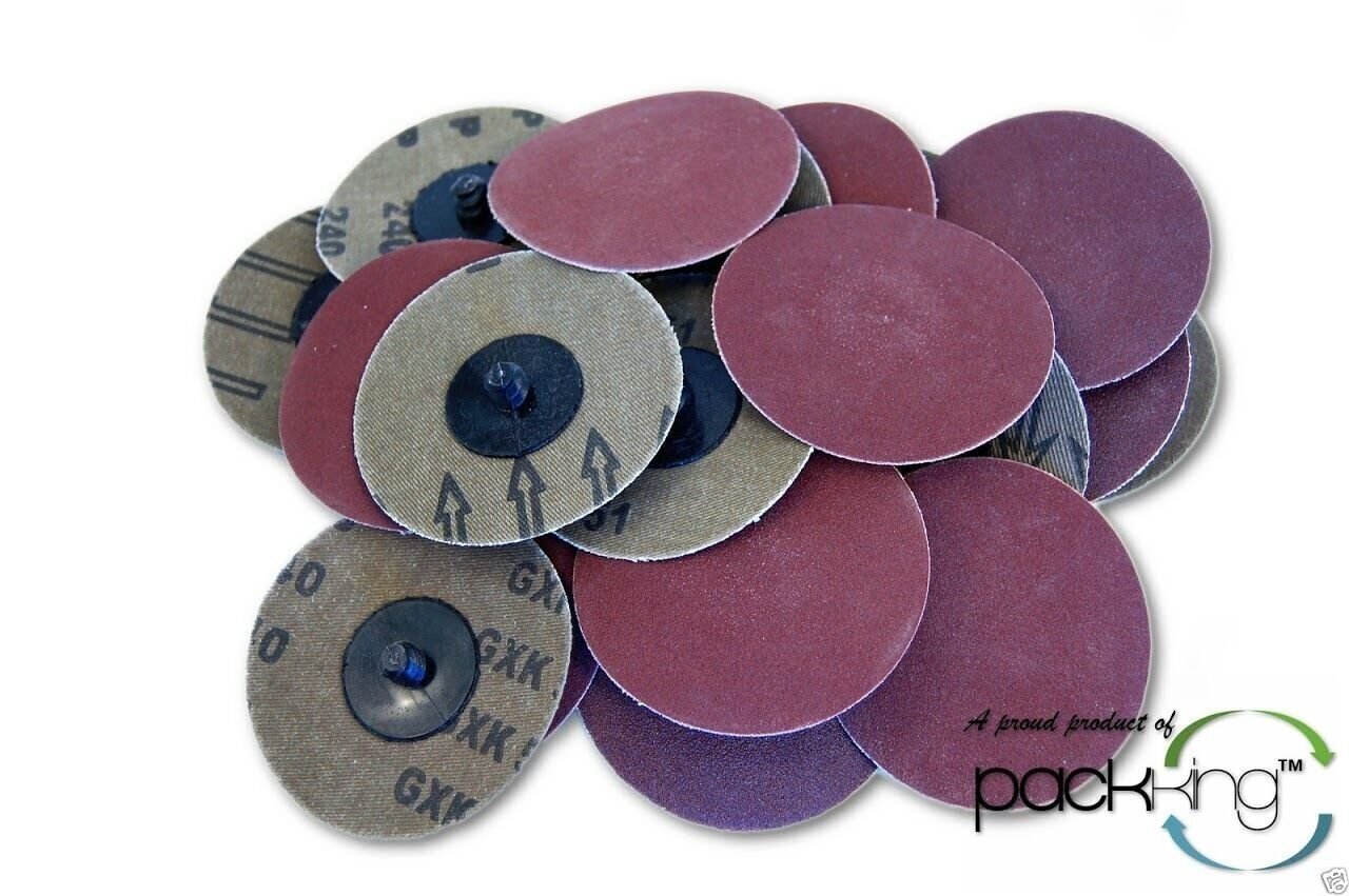 25PC 3″ ROLOC DISCS 240 GRIT R TYPE SANDING ABRASIVE ROLL LOCK FINE – NEW!
