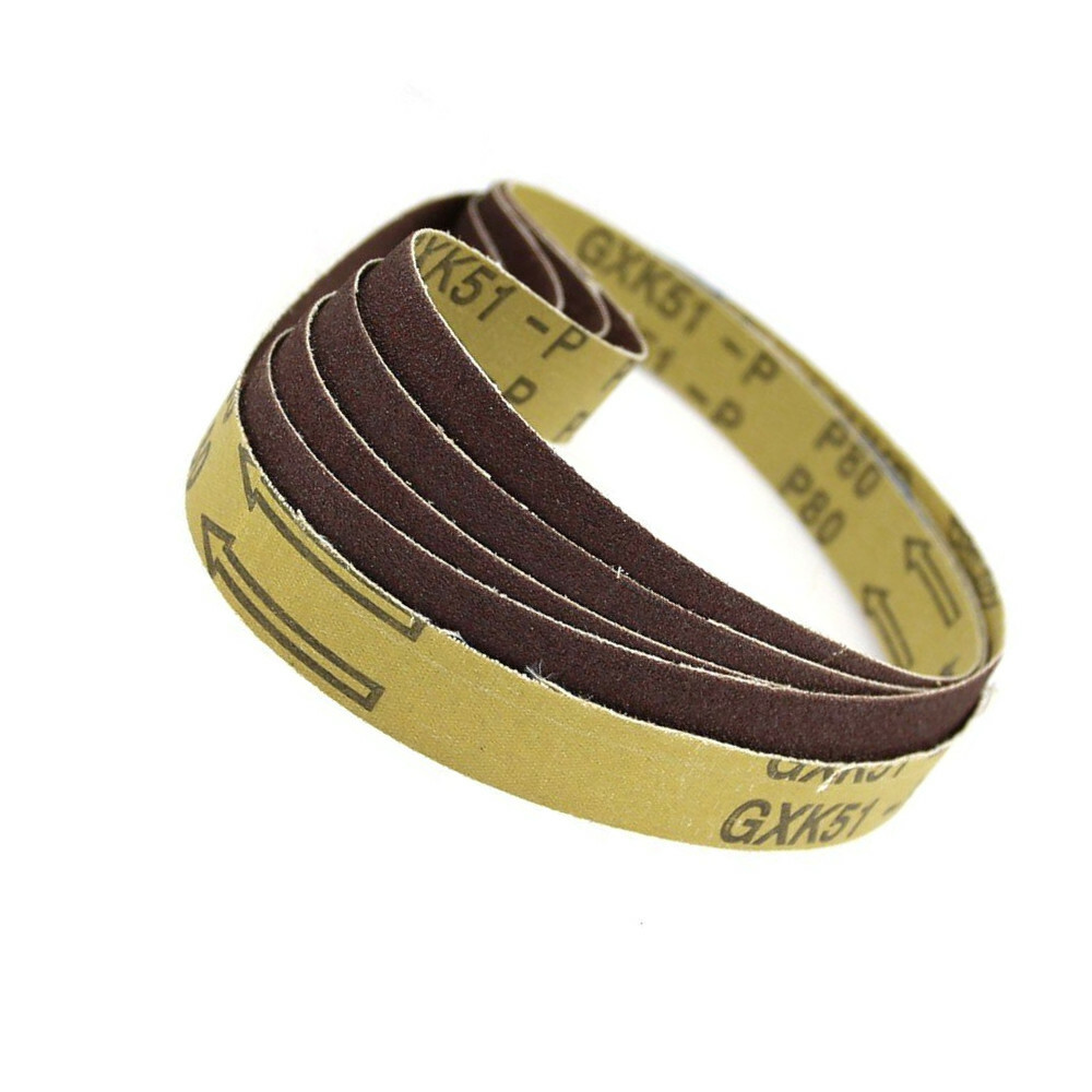 10Pcs 520*20mm/330x10mm/457*13mm P60-P320 Abrasive Belt Sanding For Machine Tool