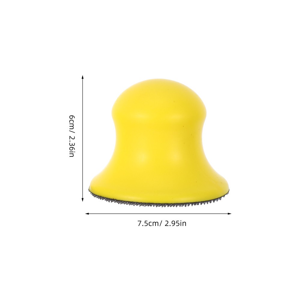 2Pcs Reusable PU Sanding Discs for Car Polishing Hand Grinding Pads Yellow