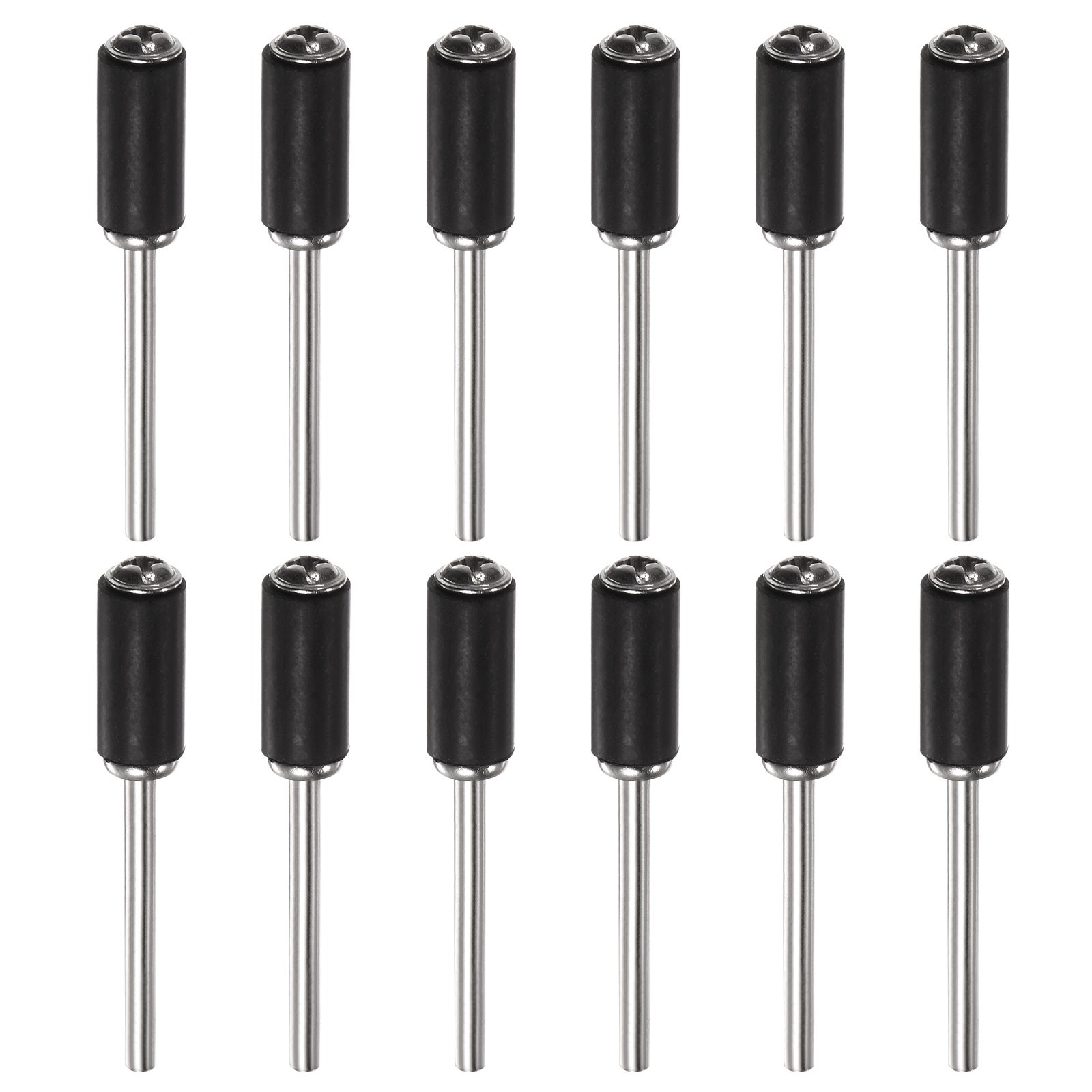 12pcs 1/4 Inch Sanding Drum Rubber Mandrels 2.35mm Shank Sanding Sleeve Holder