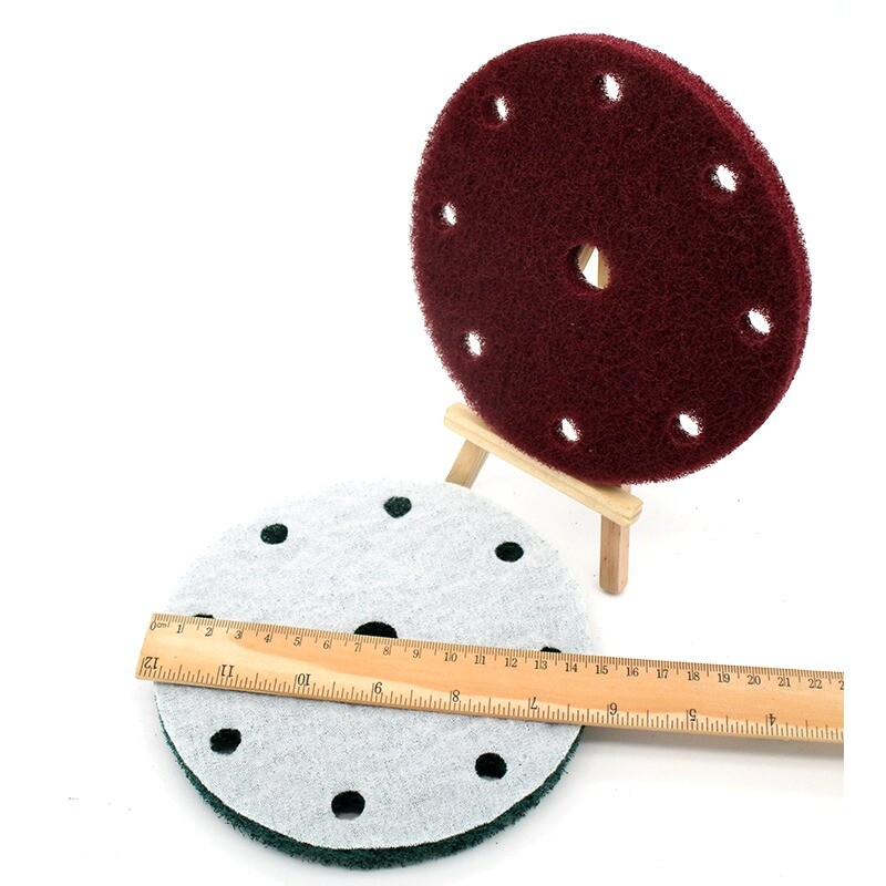 6 Inch 150 mm 9 Hole Hook Loop Sanding Discs Polishing Scrubber Grit 240/400/800