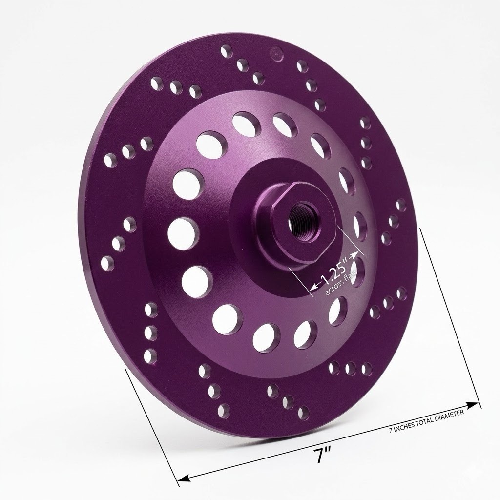 7″ Purple Concrete Eater – Professional Aggressive Diamond Cup Wheel 18/20 Grit
